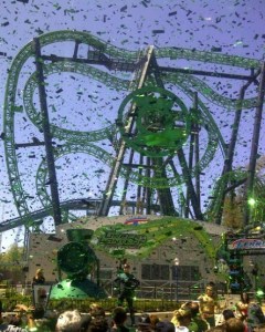 Green Lantern First Flight Opens at Six Flags Magic Mountain