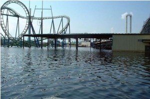 Six Flags New Orleans Flooded by Hurricane Katrina