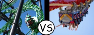 Green Lantern First Flight - Six Flags Magic Mountain vs Superman Ultimate Flight Discovery Kingdom