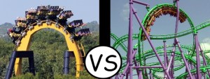 Batman The Ride - Six Flags Great America vs Jokers Jinx - Six Flags America - Roller Coasters