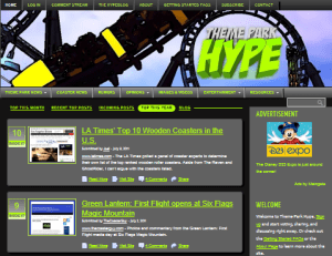 Theme Park Hype - Social Link & News Sharing Site