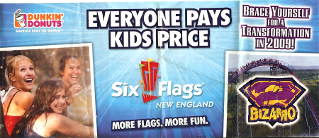 Bizarro Superman @ Six Flags New England | Dunkin Donuts Coupon Bizarro Superman @ Six Flags New England | Dunkin Donuts Coupon