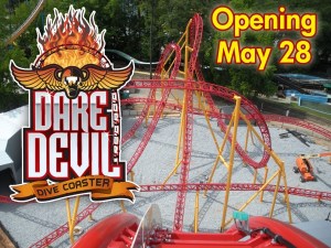 New Dare Devil Dive Roller Coaster - Six Flags Over Georgia