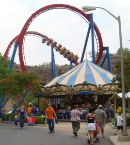 Cobra Roll Meets Carousel at Six Flags Fiesta Texas