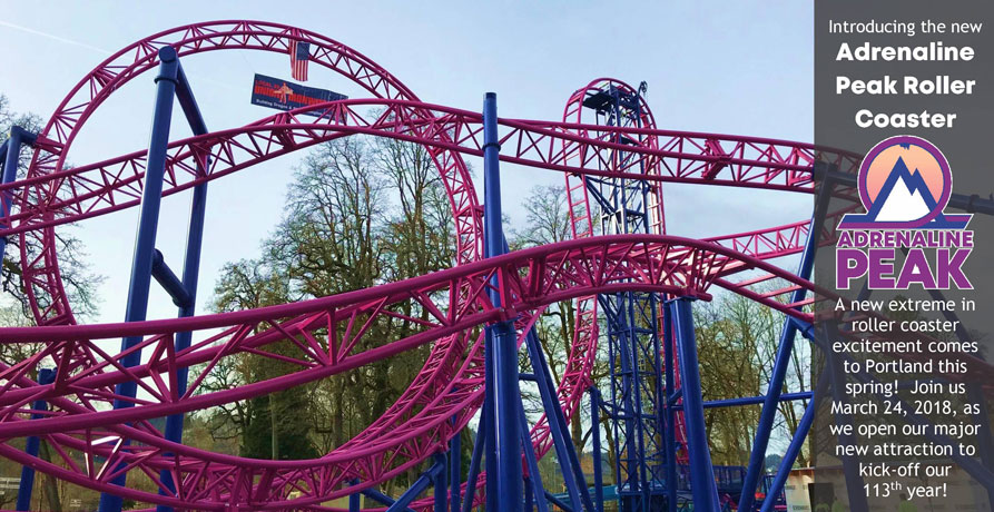 Adrenaline Peak To Open At Oaks Amusement&nbsp;Park