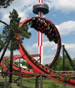 Vortex - Carowinds Roller Coaster Corkscrew