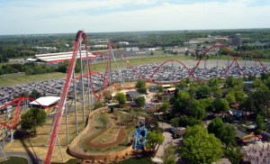 Intimidator at Carowinds - Aerial View