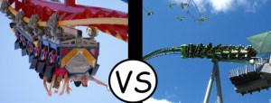 Superman-Ride-of-Steel-Six-Flags-New-England vs Hulk Coaster Islands of Adventure