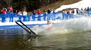 Bert Falls in the Slush Cup