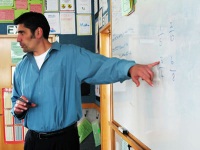 Teacher at a White Board
