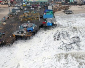 Casino Pier - Hurricane Sandy Aerial View of Damage