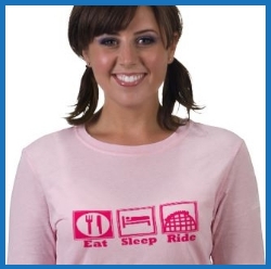 Eat Sleep Ride Roller Coasters Womens TShirt