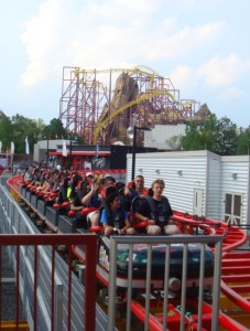 Intimidator 305 Trains Entering Station