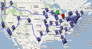 Roller Coaster Tour Route Map